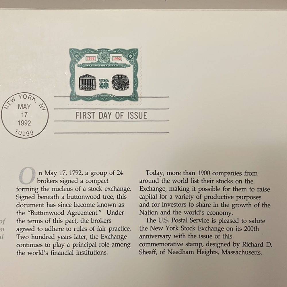 New York Stock Exchange Stamp Collection